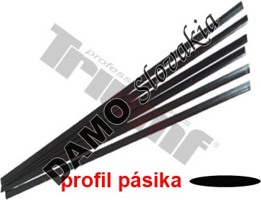 Pásik polyetylénový  čierny, 1.5 m