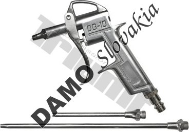 Pištoľ ofukovacia + 3 ks trysky