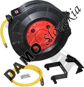 Automatický navíjací bubon s pneumatickou hadicou  1/4" vstupom (9,5x15,5mm), 20 m