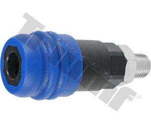 Pneumatická rýchlospojka, 1/4" vonkajší závit, 2-stupňový zaisťovací systém, prevádzkový