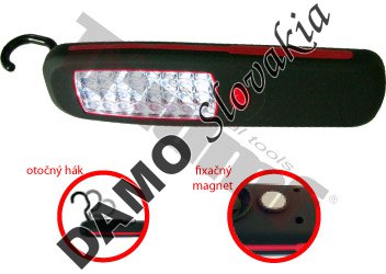 LED pracovná lampa, plochá