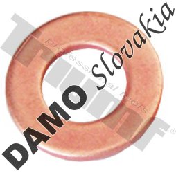 Tesniaca podložka medená 3 x 15,0 x 7,5 mm, 30 ks v balení
