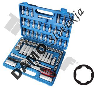 Gola sada 3/8" vstup, metrické miery, 70 - dielna