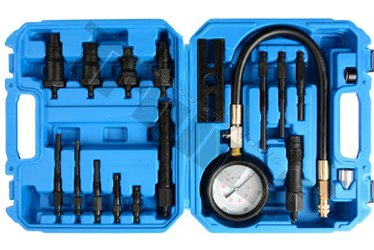 Tester kompresiometer naftových motorov s 14ks adaptérmi vstrek, žhavič