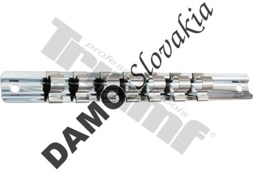 Koľajnica mini pre 3/8" hlavice 7 klipov
