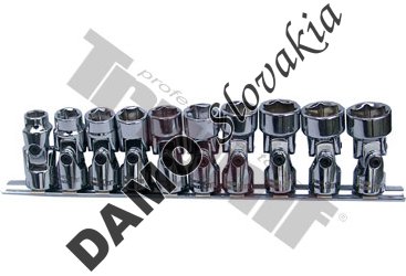 Sada kĺbových hlavíc "Pro-Torque" 3/8", 10 - dielna