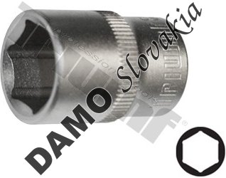 Hlavica 3/8" vstup, 6 - hranná 6 mm