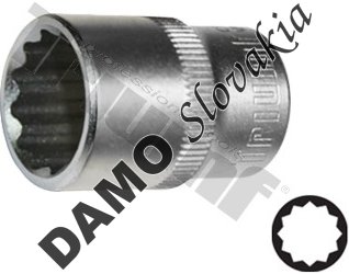 Hlavica 3/8" vstup, 12 - hranná 6 mm