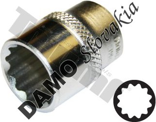 Hlavica 3/8" vstup, 12 - hranná 21 mm