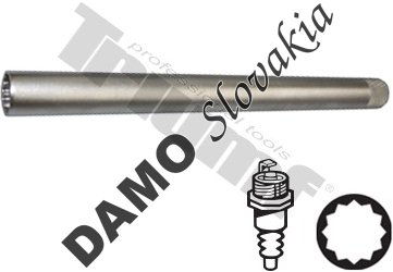Hlavica na zapaľovacie sviečky 3/8" vstup, 12-hran 16x250mm