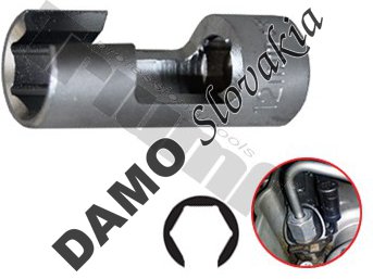 Hlavica 3/8" prerezaná 6-hranná 3/8" - 12 mm