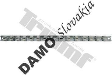 Koľajnica pre 3/8" hlavice 15 klipov