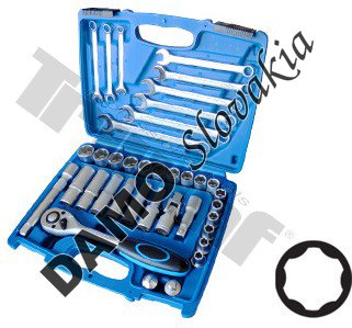 Gola sada 1/2" vstup + očkoploché kľúče, 37 - dielna
