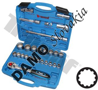 Gola sada 1/2" vstup, univerzálne hlavice, 27 - dielna