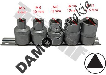 sada hlavíc na čerpadlá vstrekovača 1/2”, 5 - dielna