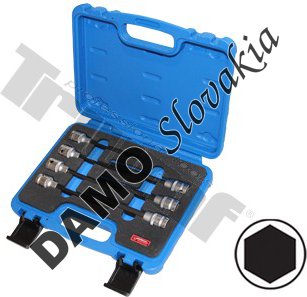 Sada 1/2" nadstavcov inbus, 7 dielna