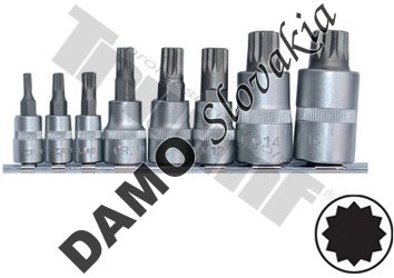 Sada XZN v 1/4" - 3/8" - 1/2" hlavici, 8 - dielna