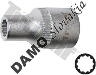 Hlavica 1/2" vstup, 12-hranná 8 mm
