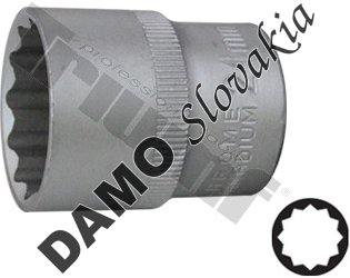 Hlavica 1/2" vstup, 12-hranná 24 mm