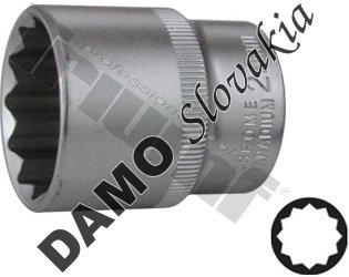 Hlavica 1/2" vstup, 12-hranná 27 mm
