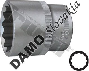 Hlavica 1/2" vstup, 12-hranná 28 mm