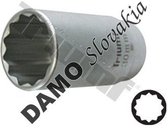 Hlavica predĺžená 12 - hranná, 1/2" vstup 30 mm