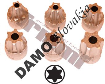 Sada 1/2" nástavcov Torx, 6 - dielna
