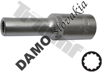 Hlavica 1/2" profil 12-hran predĺžená 30 mm