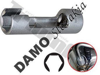 Hlavica 3/8" prerezaná 6-hranná 1/2" - 19 mm