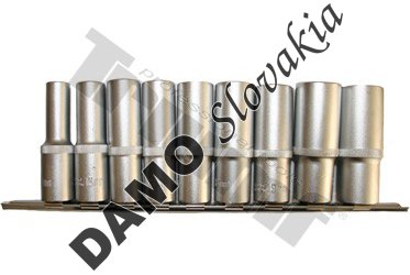 Sada predĺžených hlavíc 6 - hranných, 1/2" vstup, 9 - dielna