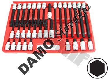 Sada inbus v 1/2" hlavici, 30 - dielna