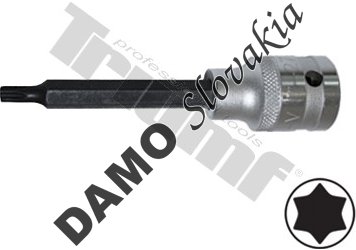 Nástavec Torx v 1/2" hlavici, nevŕtaný, L - 100 mm T25