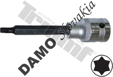 Nástavec Torx v 1/2" hlavici, nevŕtaný, L - 100 mm T45