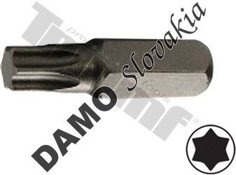 bit torx T 60 nevŕtaný, driek 8mm, materiál S2, vhodné do sád 150,171,176 dielnych