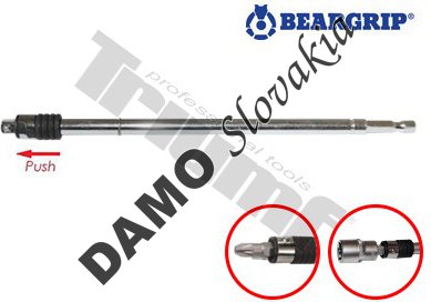 Nadstavec na bity a hlavice 2v1, séria 3021,1/4" zakončenie 6 hranné, 205 mm, PE sáčok (B-T)