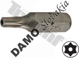bit torx vŕtaný T25H-30L-8mm driek, materiál S2, vhodné do sád 150,171,176 dielnych