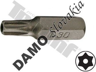 bit torx vŕtaný T30H-30L-8mm driek, materiál S2, vhodné do sád 150,171,176 dielnych