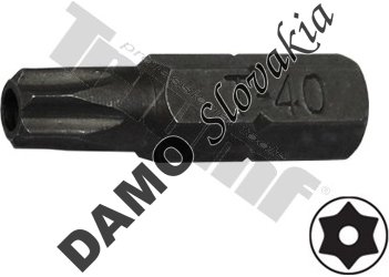 bit torx vŕtaný T40H-30L-8mm driek, materiál S2, vhodné do sád 150,171,176 dielnych