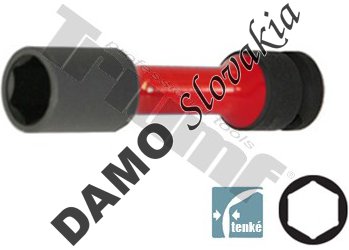 Hlavica kovaná 1/2" na matica kolies, dlhá 110 mm 19 mm