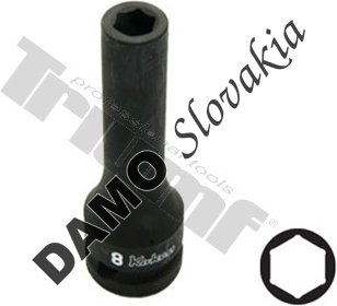 hlavica kovaná  1/2" profil 6-hran 8mm, dlhá