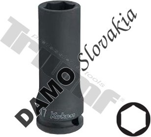 hlavica kovaná  1/2" profil 6-hran 9mm, dlhá