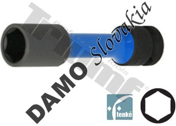 Hlavica kovaná 1/2" na matica kolies, dlhá 110 mm 17 mm
