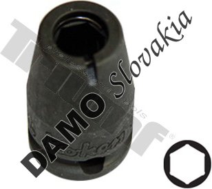 Držiak bitov kovaný 3/8" na 5/16" bity, dĺžka 30mm