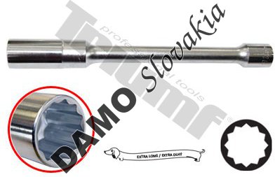 Hlavica 1/2" profil 12-hran, extra dlhá 250mm 22 mm