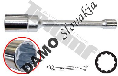 Hlavica 1/2" profil 12-hran, extra dlhá 250mm 27 mm