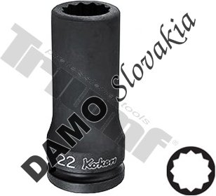 hlavica kovaná  3/4" profil 12-hran 36mm, dlhá
