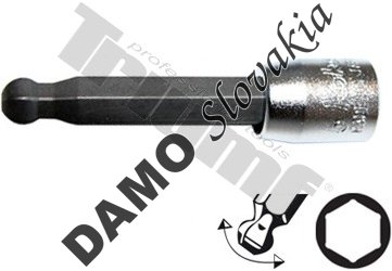 Nadstavec inbus s guličkou v 1/4" hlavici, dĺžka 50mm 6 mm