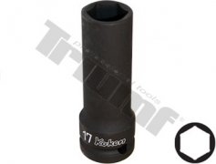 Hlavica kovaná 1/2" profil 6-hr. 17mm, dĺžka 80mm, tenkostenná