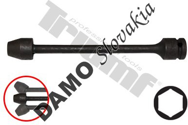 hlavica 1/2", extra dlhá, s kĺbom, 6-hran, 10mm, dĺžka 200 mm