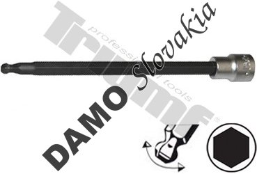 hlavica 3/8“ inbus 5 x160mm, s guľ.